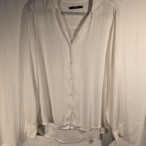 Quince Elegant Cream Button Down Shirt